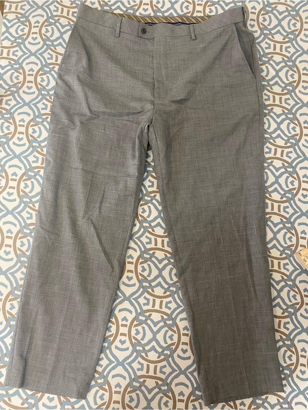 Saddlebred Gray Slim Dress Pants
